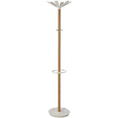 Portemanteau Nahow bois clair et blanc