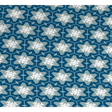 Rouleau papier cadeau bleu et flocons dimension 50m x 0,70m