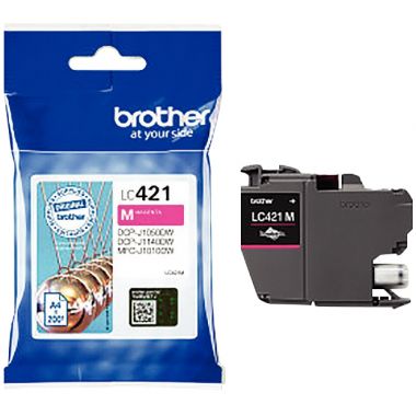 Brother BOULE cartouche jet d'encre magenta authentique (LC421M)