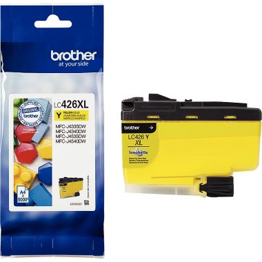 Brother AIMANT cartouche jet d'encre jaune haute capacité authentique (LC426XLY)