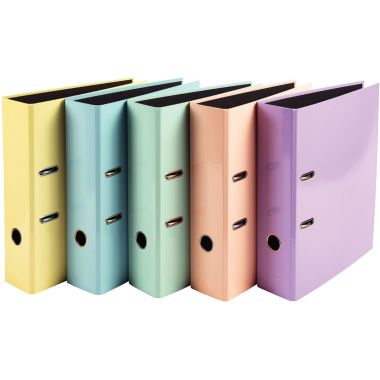 Exacompta Lot de 10 classeurs à levier AQUAREL pour format A4, dos 8 cm, coloris assortis -53560E