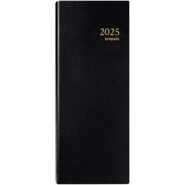 Agenda long 1 jour par page travers noir