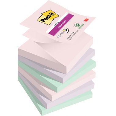 Lot de 6 blocs z notes super sticky post-it 90 feuilles 76 x 76 mm collection soulful