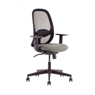 Siège opérateur Laeger structure noir/assise gris moyen et dossier noir