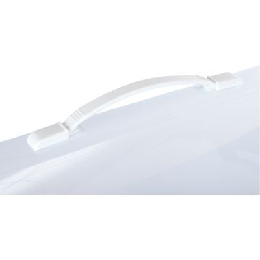 Valisette en polypropylène, dos 4 cm, incolore translucide