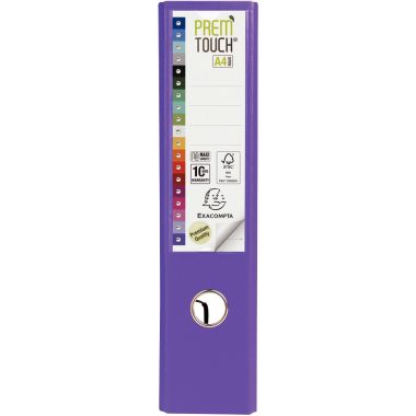 Exacompta Classeur à levier PREM'TOUCH format A4+, dos 8 cm, violine - 53357E