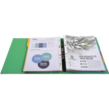 Exacompta Classeur à levier PREM'TOUCH format A4+, dos 5 cm, vert moyen - 53143E
