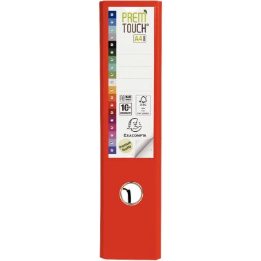 Exacompta Classeur à levier PREM'TOUCH format A4+, dos 8 cm, rouge - 53345E