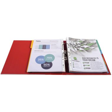 Exacompta Classeur à levier PREM'TOUCH format A4+, dos 8 cm, rouge - 53345E