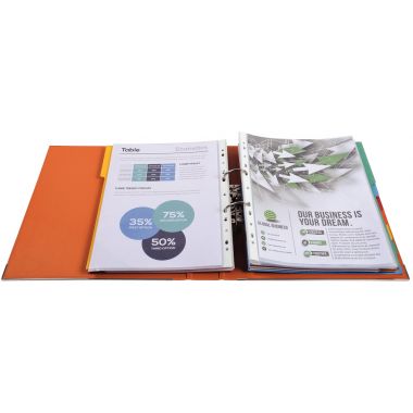 Exacompta Classeur à levier PREM'TOUCH format A4+, dos 5 cm, orange - 53144E