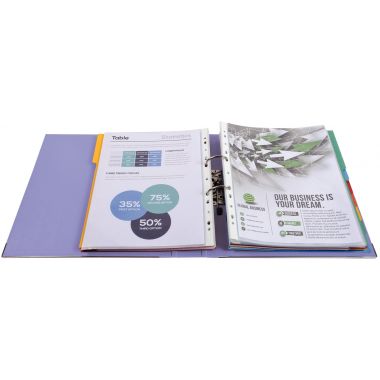 Classeur à levier Exacompta PREM'TOUCH format A4+, dos 5 cm, lilas - 53107E