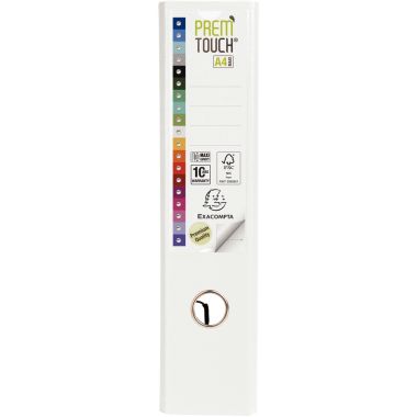 Classeur à levier Exacompta PREM'TOUCH format A4+, dos 8 cm, blanc -53348E