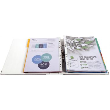Classeur à levier Exacompta PREM'TOUCH format A4+, dos 8 cm, blanc -53348E