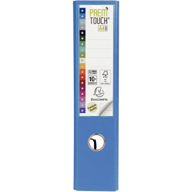 Exacompta Classeur à levier PREM'TOUCH format A4+, dos 8 cm, bleu - 53342E