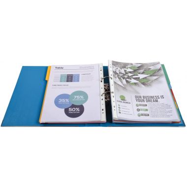Exacompta Classeur à levier PREM'TOUCH format A4+, dos 8 cm, bleu - 53342E