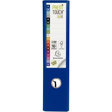 Exacompta Classeur à levier PREM'TOUCH format A4+, dos 8 cm, bleu foncé - 53352E