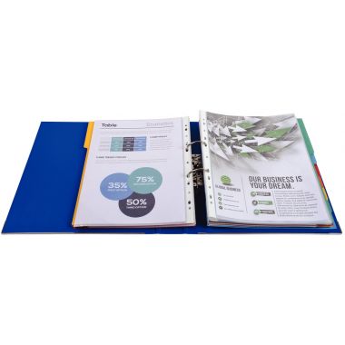 Exacompta Classeur à levier PREM'TOUCH format A4+, dos 8 cm, bleu foncé - 53352E