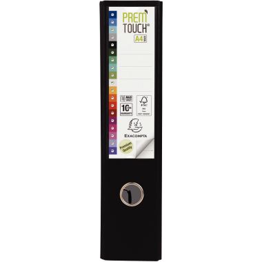 Exacompta Classeur à levier PREM'TOUCH format A4+, dos 8 cm, noir - 53341E