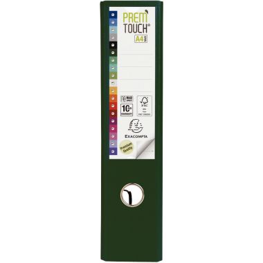 Exacompta Classeur à levier PREM'TOUCH format A4+, dos 8 cm, vert foncé - 53353E
