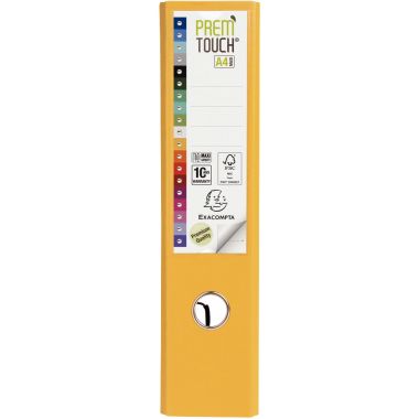 Exacompta Classeur à levier PREM'TOUCH format A4+, dos 8 cm, jaune - 53349E