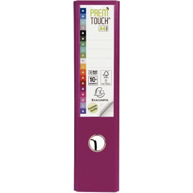 Exacompta Classeur à levier PREM'TOUCH format A4+, dos 8 cm, fuchsia - 53347E