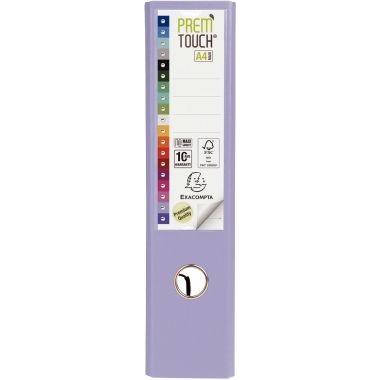 Exacompta - Classeur à levier PREM'TOUCH format A4+, dos 8 cm, lilas - 53307E
