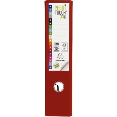 Exacompta Classeur à levier PREM'TOUCH format A4+, dos 8 cm, bordeaux - 53304E
