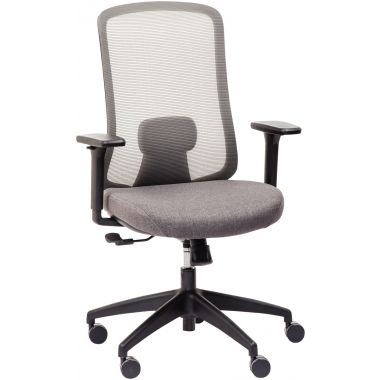 Siège Strarkle structure noire/assise et résille gris/carter et support dorsal saumon