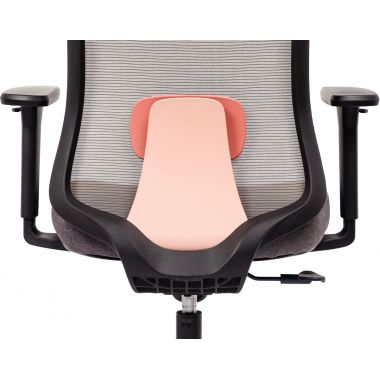 Siège Strarkle structure noire/assise et résille gris/carter et support dorsal saumon
