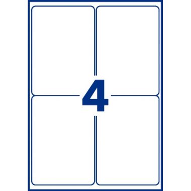 Boîte de 80 étiquettes laser blanches inaltérables 99,1x139mm