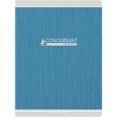 Piqûre 48 pages CONQUERANT RECYCLE, format 24x32 cm, seyès, papier 90g