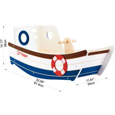 Bateau à bascule en bois