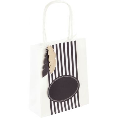 Lot de 20 sacs en kraft blanc, 18x21x8 cm