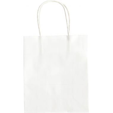 Lot de 20 sacs en kraft blanc, 18x21x8 cm