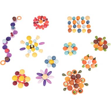 Boite de 168 pièces en bois formes et couleurs assorties