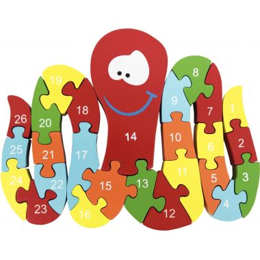 Puzzle pieuvre 3D, alphabet et chiffres - SM58808