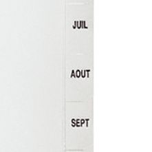 Jeu de 12 intercalaires mensuels en polypropylène gris recyclé, format A4