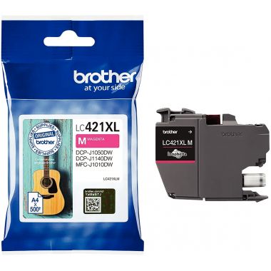Brother GUITARE cartouche jet d'encre magenta haute capacité authentique (LC421XLM)