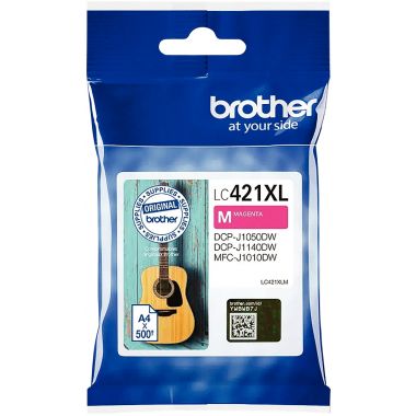 Brother GUITARE cartouche jet d'encre magenta haute capacité authentique (LC421XLM)