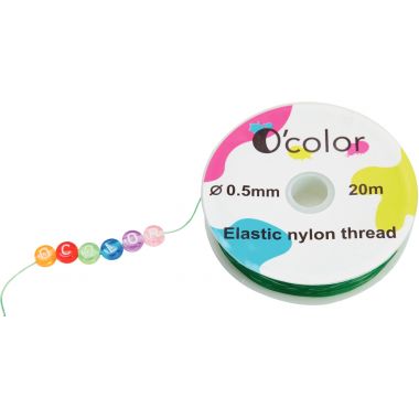 Lot 4 bobines 20 m fil nylon élastique coloris assortis