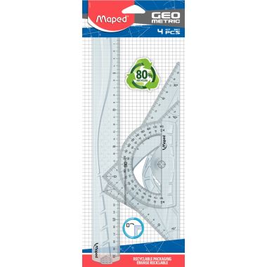 Maped - Set de 4 articles de traçage scolaire recyclé - 242767