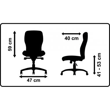 Siège opérateur Laeger structure noir/assise gris moyen et dossier noir