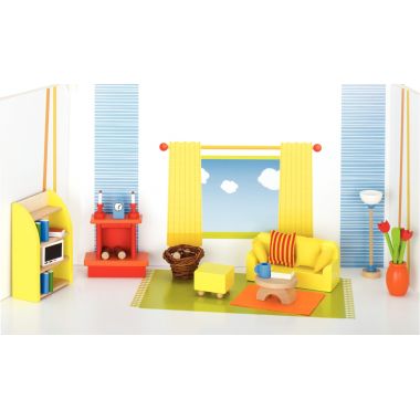 Salon pour maison de poupées, 34 pièces