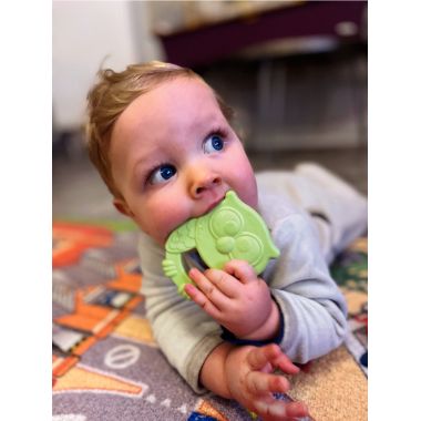 Hochet de dentition en bioplastique CHICCO, le hibou