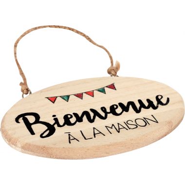 Lot de 5 plaques de porte en bois