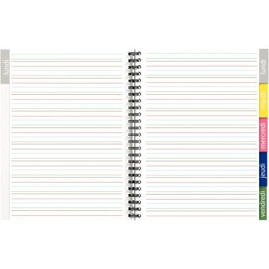 Cahier de texte DYS format 17x22 cm, 100 pages interligne 3 mm