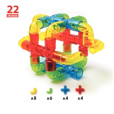 Boite de 24 fiches d'activités pour le jeu Tubulo transparent 71048
