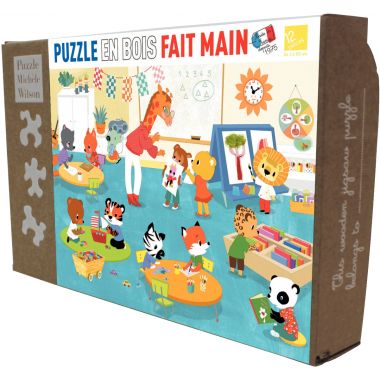Puzzle en bois d'environ 12 pièces, vive la maternelle
