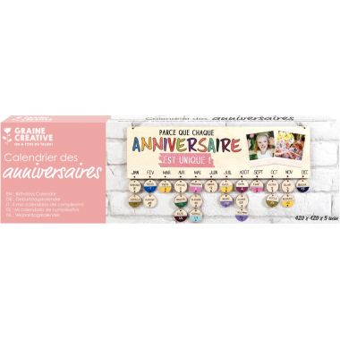 Calendrier des anniversaires en bois