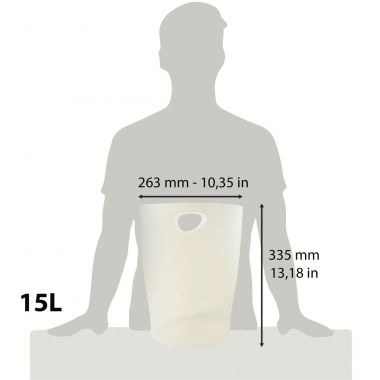 Corbeille à papier ECOBIN 15L givré